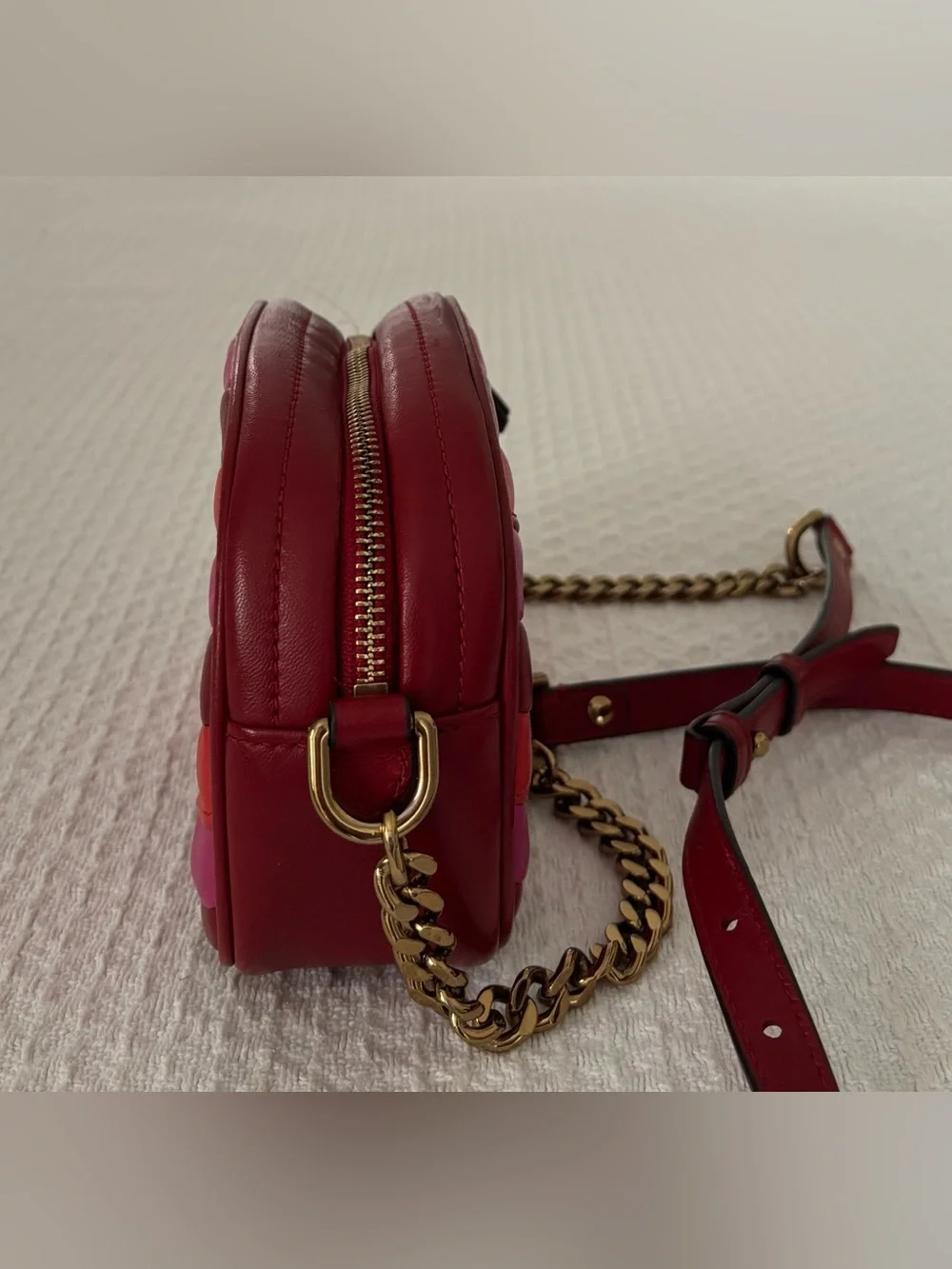 Tory Burch Kira Chevron colorblocka Striped Quilted Crossbody Bag